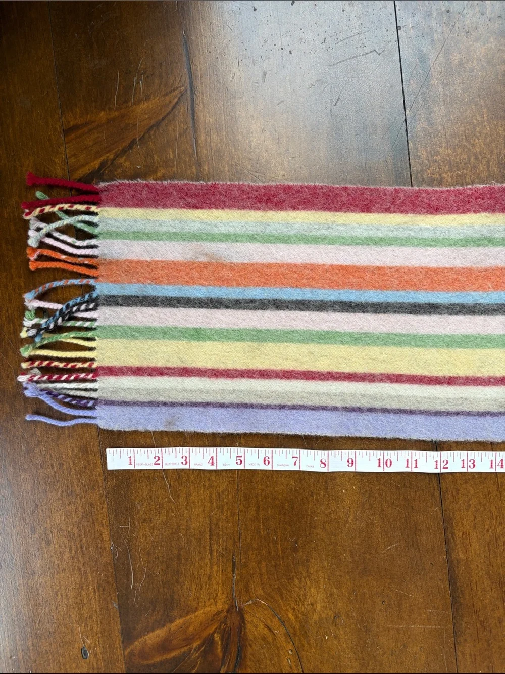 Elgin Vintage Striped Lambswool Scarf